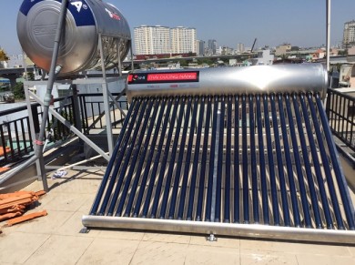 Cấu tạo và nguyên lí hoạt động máy nước nóng năng lượng mặt trời Thái Dương Năng